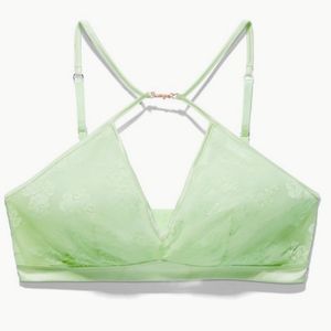 NWT Savage Fenty Strap Up Lace Bra (Mint green)